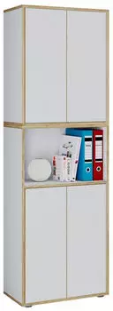VCM Salia Aktenschrank 5-fach, Dreht&uuml;ren, 60cm breit, wei&szlig;