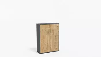Mid.you Office Edition Aktenschrank Holzwerkstoff anthrazit/eiche 2 F&auml;cher (001067006306)
