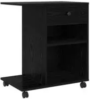 vidaXL Druckerst&auml;nder Schwarz Eichen-Optik 60 x 40 x 68,5 cm
