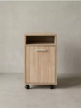 KADIMA DESIGN Rollcontainer Sonoma mit Schubladen, T&uuml;r & Ablage, 33x60x38cm
