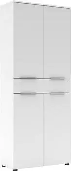 Innostyle Santorin B&uuml;roschrank 4-t&uuml;rig wei&szlig;/Klarglas 80x198cm