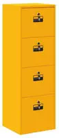 vidaXL Aktenschrank Senfgelb 45,5 x 42 x 139 cm Kaltgewalzter Stahl