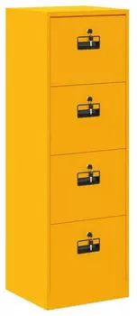vidaXL Aktenschrank senfgelb 45,5x42x139cm Kaltgewalzter Stahl (891625)