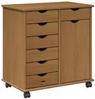 vidaXL Rollschrank MOSS 63,5 x 39 x 65,5 cm Massivholz Kiefer