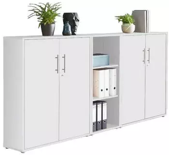 moebel-dich-auf TABOR 8 Aktenschrank 4 T&uuml;ren, 3 offene F&auml;cher, wei&szlig; matt (TSW8WWmatt)