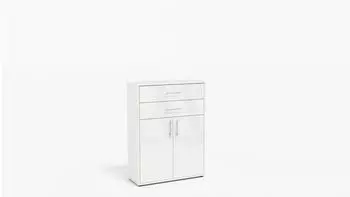 Mid.you Office Edition Aktenschrank 2 T&uuml;ren, 2 Schubladen, wei&szlig; Hochglanz, 84,5x114x33cm (001067006508)