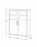 Mid.you Office Edition Aktenschrank 2 Türen, 2 Schubladen, weiß Hochglanz, 84,5x114x33cm (001067006508)
