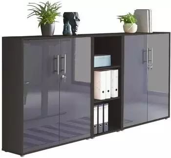 Mid.you Office Edition SW SET 8 Aktenschrank anthrazit, 6 F&auml;cher, 212,9x113,6x33cm (001067017501)