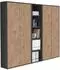 Mid.you Office Edition SW SET 10 Aktenschrank, Anthrazit/Eiche, 12 Fächer, 212,9x185,6x33cm (001067017702)