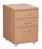 Wohnling Rollcontainer Ottawa Buche, 3 Schubladen, 40x60x45cm (WL1.342)