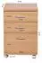 Wohnling Rollcontainer Ottawa Buche, 3 Schubladen, 40x60x45cm (WL1.342)