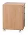 Wohnling Rollcontainer Ottawa Buche, 3 Schubladen, 40x60x45cm (WL1.342)