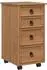 vidaXL Corona Rollschrank mit Schubladen, honigbraun