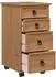 vidaXL Corona Rollschrank mit Schubladen, honigbraun