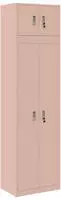 vidaXL Aufbewahrungsschrank 2 stk. Rosa 60 x 40 x 220 cm Stahl
