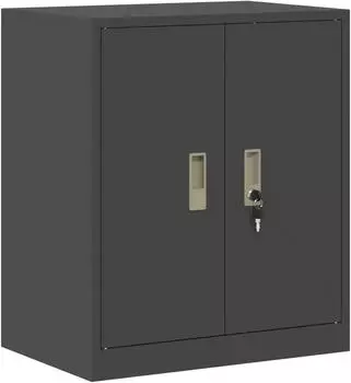 vidaXL Aufbewahrungsschrank schwarz 60x40x70cm Stahl