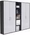 Mid.you Office Edition SW SET 10 Aktenschrank 12 Fächer, anthrazit/weiß Hochglanz, 212,9x185,6x33cm (SW SET 10)