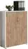 moebel-dich-auf TABOR 8 Aktenschrank weiß / Gold Harbor Oak, abschließbar (TSW8WGHO)
