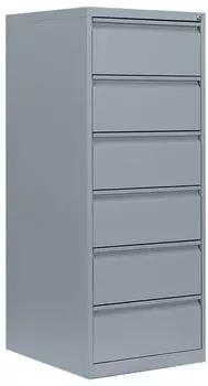 L&Uuml;LLMANN Karteikartenschrank DIN A5 zweibahnig, 6 Schubladen, lichtgrau (565620)