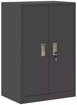 vidaXL Aufbewahrungsschrank Stahl, schwarz, 60x40x90cm
