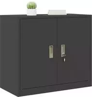 vidaXL Aufbewahrungsschrank Schwarz 80 x 40 x 70 cm Stahl