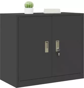 vidaXL Aufbewahrungsschrank schwarz 80x40x70cm Stahl (891676)