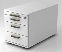 B&uuml;ro-Rollcontainer SOLID, 4 Schubladen, wei&szlig;