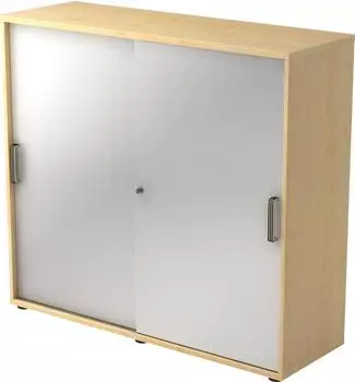 Hammerbacher STS Aktenschrank Ahorn/silber 120cm/3OH Streifengriff