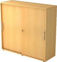 Hammerbacher Schiebet&uuml;renschrank Serie 9 3OH BxTxH 120x40x110cm Griff RE Buche/Buche