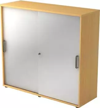 Hammerbacher STS Aktenschrank Buche/silber 120cm/3OH Streifengriff