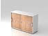 Chromgriff: Hammerbacher STS Aktenschrank weiß/Nussbaum 120cm/2OH