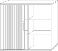 Rollladenschrank 3OH BxTxH 120x40x110cm Griff CE Wei&szlig;/Silber
