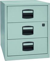 mobiler Beistellschrank PFA, 3 Universalschubladen, Farbe silber