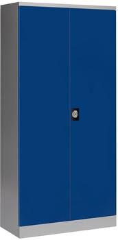 Gürkan Stahlschrank 195x92x42cm blau/grau