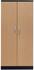 Gürkan Stahlschrank 195x92x42cm buche/schwarz