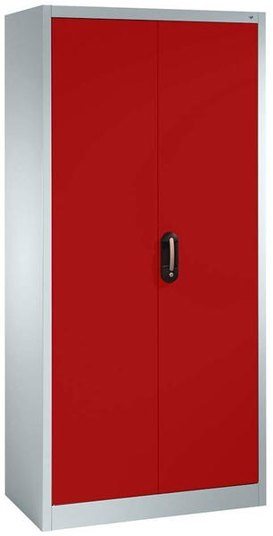 CP Möbelsysteme Aktenschrank Serie 900 93x195x40cm rot/lichtgrau