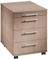 HAMMERBACHER Sira Rollcontainer nussbaum 4 Ausz&uuml;ge 42,8 x 58,0 x 59,0 cm