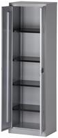 Bisley Fl&uuml;gelt&uuml;renschrank Universal, 4 Fachb&ouml;den, 5 OH, B 600 mm, Farbe silber