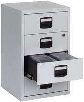 Bisley home Schubladenschrank 4 Sch&uuml;be 1-bahnig lichtgrau