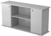 Hammerbacher-Sideboard 2 T&uuml;ren 166cm SG Grau/Grau-VSB2T/5/5/SG