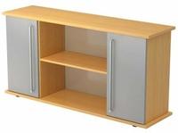 Hammerbacher-Sideboard 2 T&uuml;ren 166cm CE Buche/Silber-VSB2T/6/S/CE