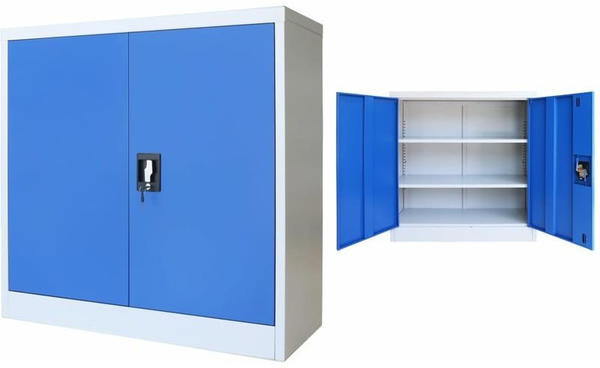 vidaXL Office Storage 90 x 40 x 90 cm Blue and Grey