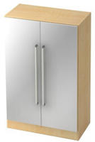 Schrank Solid 3OH BxTxH 80x42x127cm Griff CE Ahorn/Silber