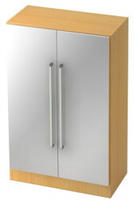 Schrank Solid 3OH BxTxH 80x42x127cm Griff CE Buche/Silber