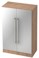 Schrank Solid 3OH BxTxH 80x42x127cm Griff CE Nussbaum/Silber