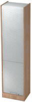 Rollladenschrank Solid 5OH BxTxH 50x40x200,4cm Griff RE Nussbaum/Silber