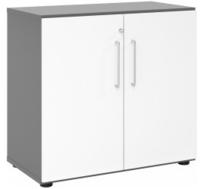 Hammerbacher-Regal/T&uuml;ren 2OH 928T2 Graphit/Wei&szlig;-V928T2/G/W/BS