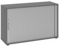 Hammerbacher-Rollladenschr.hor. 2OH 120cm BS Graphit/Silb-V1732S/G/S/BS