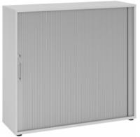 Hammerbacher-Rollladenschr.hor. 3OH 120cm BS Grau/Silber-V1733S/5/S/BS