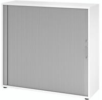 Hammerbacher-Rollladenschr.hor. 3OH 120cm BS Wei&szlig;/Silber-V1733S/W/S/BS